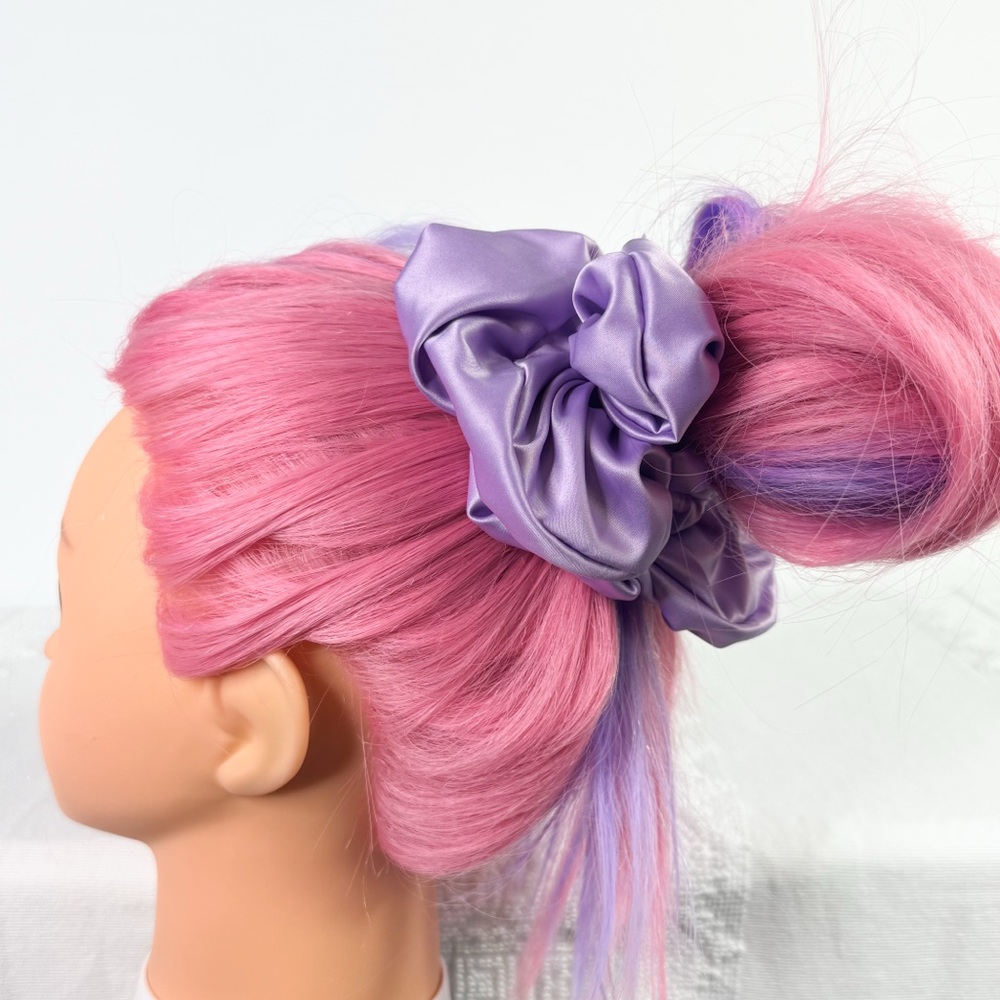 XXL Lavender Satin Scrunchie